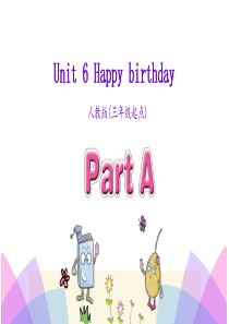 pep人教版三年级英语上册Unit6 Part A课件