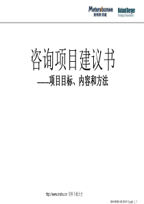 美特斯邦威-罗兰贝格战略项目建议书