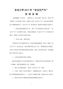 72017年学校安全生产月活动总结