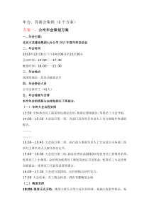 2013公司年会、答谢会组织、节目策划集锦(5个方案)
