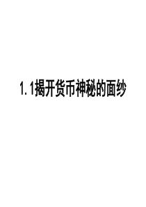 揭开货币神秘的面纱(1)(1)