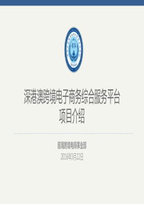 深港澳跨境电子商务综合服务平台项目介绍V2