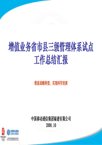 (正式)增值业务省市县三级管理体系试点工作总结汇报1109