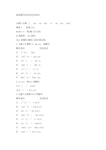 英语缩写形式及完全形式