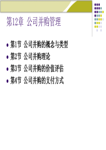 第12章公司并购管理(不讲)