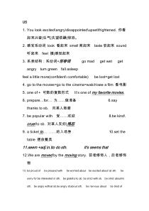 仁爱版英语八年级下册重点词组句子