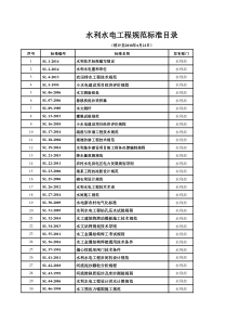 SL水利工程规范标准全目录