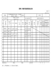 预应力混凝土管桩原材料进场使用检查记录表