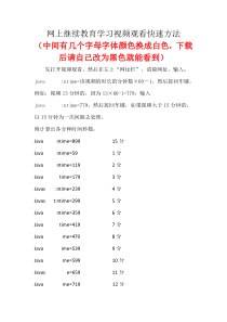 网上继续教育学习视频观看快速方法