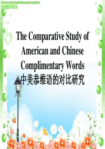 中美恭维语对比研究