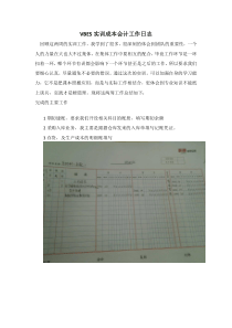 VBES实训成本会计工作日志