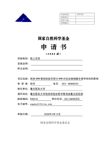 国家自然科学基金标书