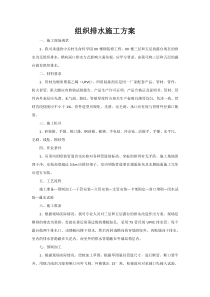 室内组织排水施工方案
