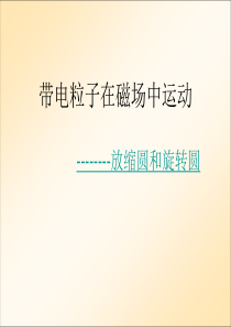 带电粒子在磁场中运动放缩圆和旋转圆