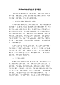 声乐心得体会与收获【三篇】