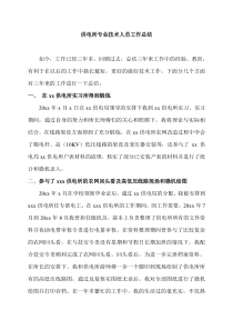 供电所专业技术人员工作总结