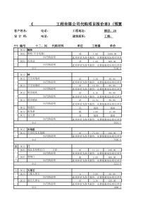 家庭装修报价清单(恒缘装饰)