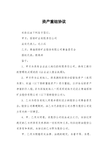 股份公司资产重组协议