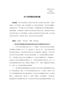 关于试用期的论文