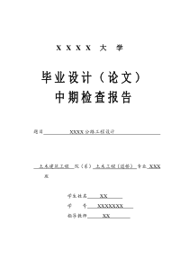 中期检查报告