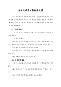 房地产项目拓展工作流程说明