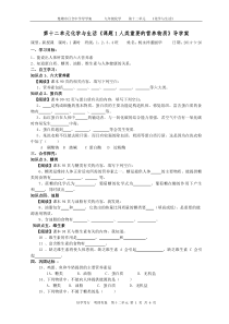 12-人教版九年级化学全部学案十二单元