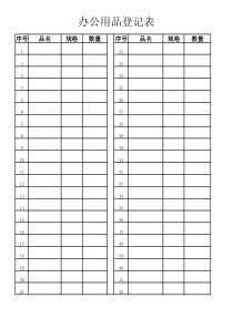 办公用品盘点库存表