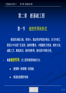 同济大学土木工程施工PPT第02章--桩基工程