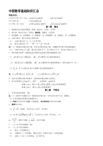 山东省春季高考数学基础知识点.