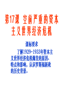 17、空前严重的资本主义世界经济危机