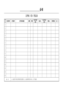 文件收发登记表(模板)
