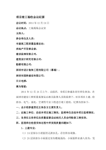 项目竣工验收会议纪要