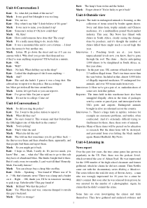 新标准大学英语视听说教程(2)听力原文-Unit-4-new