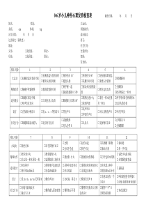 早教0-6岁小儿神经心理发育检查表