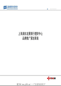 上海浦发银行品牌推广策划草案