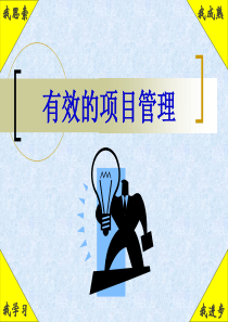 项目管理培训-有效的项目管理