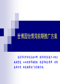 世博园怡情湾前期推广方案(ppt39)