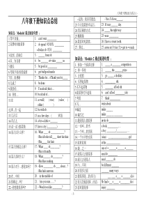 八下知识点总结练习