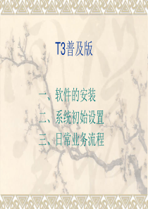 T3普及版部署及培训-PPT课件