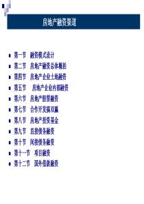 2019年-房地产融资渠道-PPT精选文档