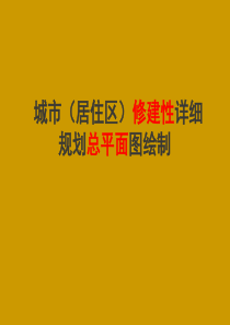 城市修建性详细规划图绘制