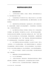 商务部岗位管理职责