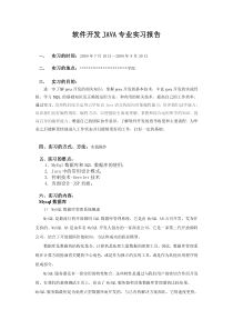 软件开发java专业实习报告