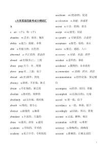 大学英语四级考试大纲词汇