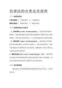 色谱法的分类及其原理