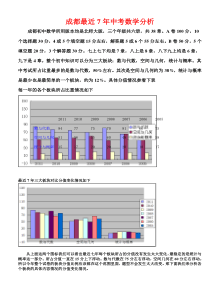 成都最近7年中考数学分析
