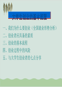 大学生创业的基本流程PPT课件(-45页)