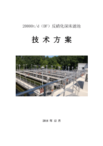 20000t每天DF反硝化深床滤池设计方案