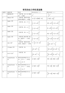 常用的动力学机理函数