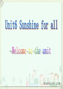 8B-Unit6-Sunshine-for-all-(welcome-to-the-unit)